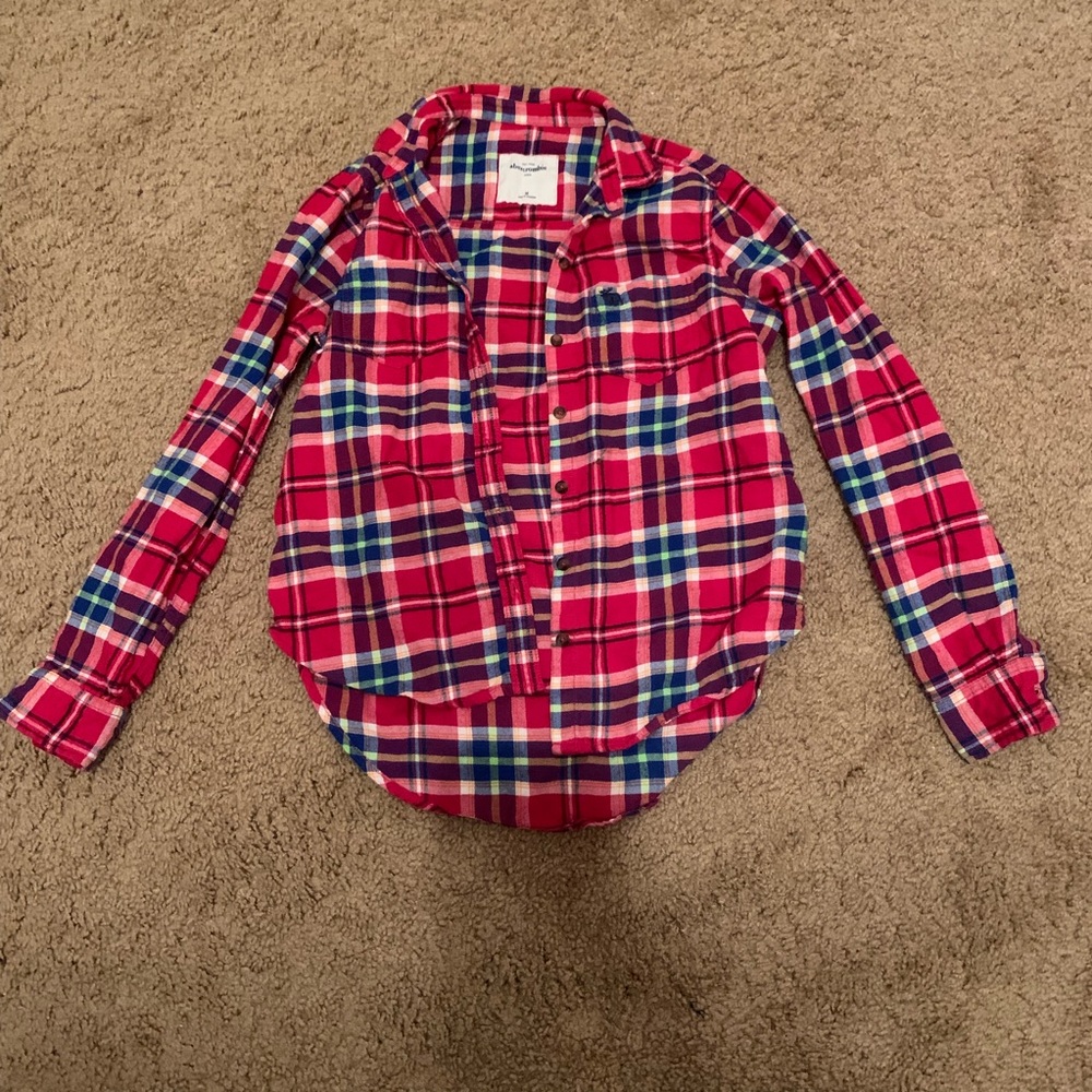 abercrombie kids red flannel